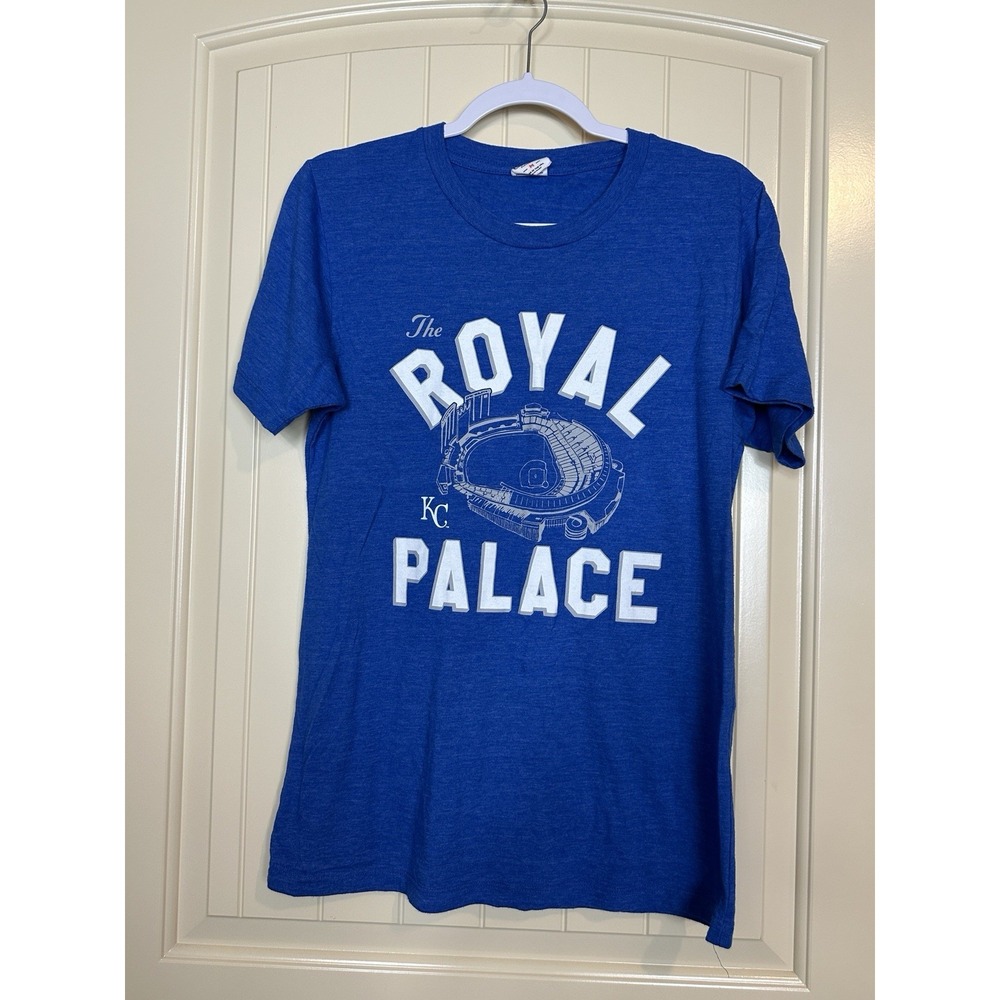 Kansas City Royals Charlie Hustle blue short sleeve shirt, sz M, GUC The Palace